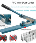 Professional Manual Rail Cutter With Adjustable Angles For Effortless PVC Duct Cutting In Electrical Jobs, High Speed Steel Blade Ensures Clean Burr Free Cuts Every Time With Secure Locking Screw Design and adjustable slider.