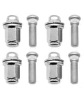 Sturdy 8PCS M12 Lug Nut Kit For Toyota ES250 Pickup RX300 Steel Wheel Studs Fitment OEM 90942-01058 Heavy Duty Hub Screws Replacement Hardware, 8 silver steel studs