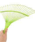 Dope Garden Rake Hand Tool With Tough Tines For Loosening Soil And Cultivating Flowers And Plants Lightweight Gardening Supply For Lawn Maintenance Ideal For Weeding Dethatching And Easy Garden Care, green steel, 400 mm