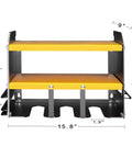 Wall Mounted Power Tool Organizer For Home Garage Storage Space Saving Metal Tool Rack With Cordless Drill Holder, dimensions shown