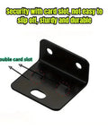 Heavy Duty L Shaped 90 Degree Angle Brackets Kit with double card slot, 12 sets total 60 pieces, durable steel for shelves and furniture