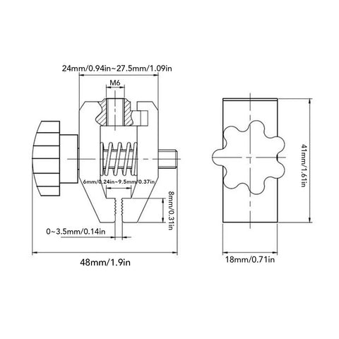 500N Push Pull Force Fixture Clamp For Tension Testing In Rubber And Paper, Heavy Duty, High Hardness Iron Alloy Clamp With Grippy Friction Grip For Accurate Tensile Strength Measurements, 48mm