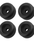 Heavy Duty 4 Pack 2.12 Inch Rubber Bumper Stops With Seven Sixteenth Inch Screw Holes For Trailer Ramp Doors And Truck Hatch Protection