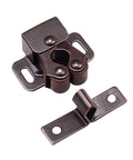 Magnetic Roller Cabinet Catch Set For Sliding Doors And Closets 40 Piece Anti Collision Buffer Kit with strike plate in copper tone