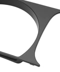 Close-up of Dodge Challenger Headlight Bezel Replacement Driver and Passenger Side ABS Plastic Painted Trim Ring Set For 2008 2014