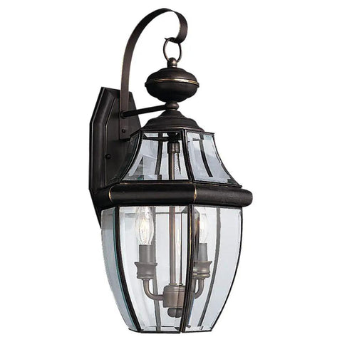Lancaster Traditional Two Light Outdoor Wall Lantern In Polished Brass Finish No Fuss LED Upgrade Ready Classic Exterior Fixture