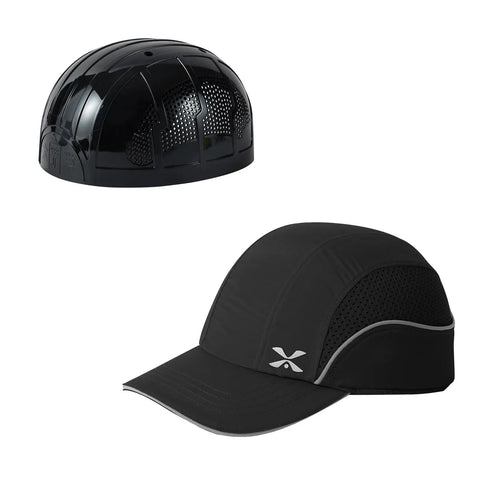 Lightweight Baseball Bump Cap With Removable ABS Shell And Breathable Polyester, Work Site Ready Head Protection Hat With Long Brim