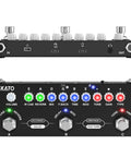 Front and rear view of Multi Effects Guitar Pedal With Nine Amp Models And Eight IR Cabinets Rechargeable Bluetooth Studio Ready