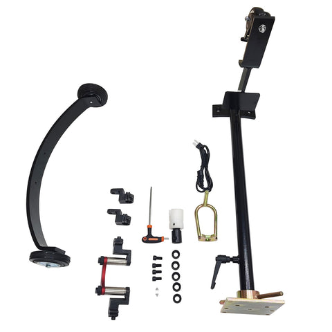 Pro Grade Brake Disc And Drum Lathe For Quick On Vehicle Repairs, parts and accessories shown with mounting hardware