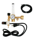 CO2 Regulator Kit With Gauge And Flow Meter, 120V Solenoid Plug For Grow Rooms And Indoor Gardens, Works With PPM Controllers And Timers