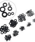 Nylon Flat Washer Set 700 Pcs M2 To M12 Metric White Plastic Gaskets Seal Rings For Electrical Automotive Marine Appliances And DIY Projects With Organized Storage Box Included black nylon washers in assorted metric sizes