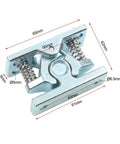 Heavy Duty Double Roller Cabinet Door Catch With Spring Loaded Latch, 65x42mm, stainless steel, ideal for secure cabinet use.