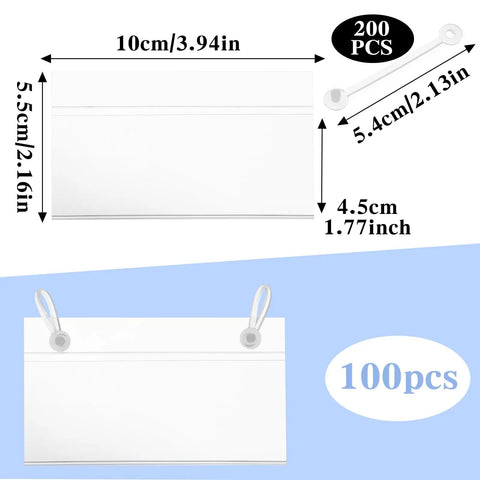 100 Pack Clear Transparent Wire Shelf Label Holders Hella Durable Plastic Snap Tags Sweet Fits Standard Price Tag Cards Straight Up Game Changer For Kitchen Pantry And Retail Market Display