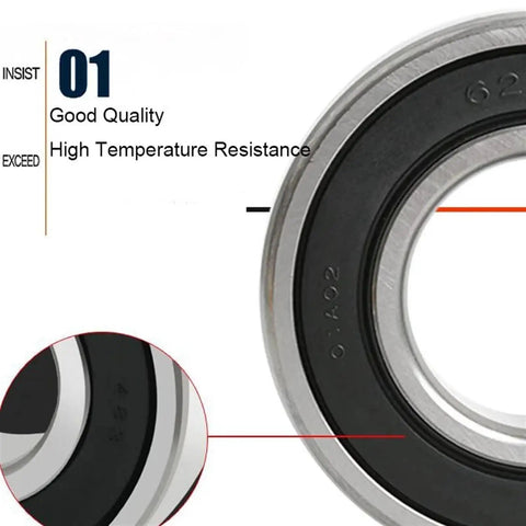 Close-up of 5 Pack Deep Groove Ball Bearings 16003ZZ 17 X 35 X 8 mm showing good quality and high temperature resistance.