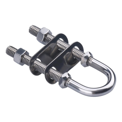 Stainless Steel Boat Eye Bolt For Stern And Bow Three Eighths Inch Diameter Four And A Half Inch Long Beefy And Heavy Duty Marine Tie Down U Bolt
