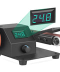 Kick Your Shop Jobs Into High Gear With This Compact Mini Belt Sander Benchtop Polisher showing digital speed display and adjustment knob.