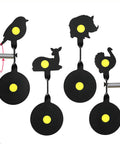 Metal Spinning Targets With Auto Reset For BB Guns And Air Rifles, 4 silhouette targets deer bird turkey wild boar