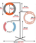 Dimensions of Outdoor Drone Obstacle Course Kit For FPV Racing Indoor Quadcopter Gates For Beginner Friendly Practice DIY Gate Set To Build Custom Race Routes And Multiplayer Challenges.