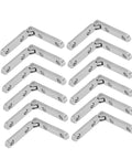 12 Piece Zinc Alloy 90 Degree Miniature Hinges For Jewelry Boxes Cabinets Small Chests And Wooden Cases DIY Crafts Made For Corner Installations