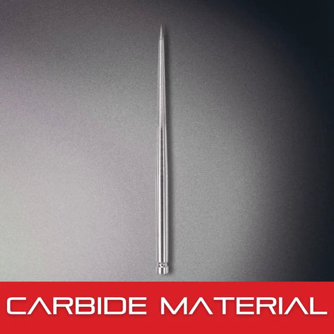 Carbide Replacement Scriber For 70BX With Knurled Nickel Plated Handle, 2-7/8 Inch Length PT19306 on dark background