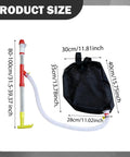 Backyard Spreader Backpack Sprayer For Granular Manure And Fertilizer with dimensions and stainless steel tube shown