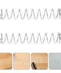 Ultimate Universal Pen Spring Refill Kit with 40 Stainless Steel Compression Springs And Smooth Click Mechanism For Easy Ballpoint Replacement, Office Supplies Or Crafting Projects That You Gonna Love. Two stainless steel pen springs on white background