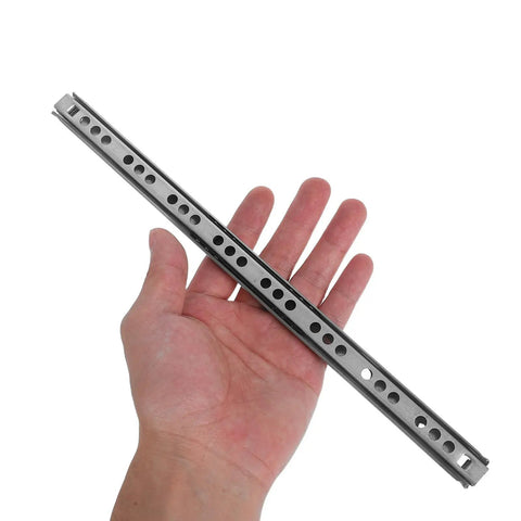 Bottom Mount Drawer Slides With Silent Glide And Ball Bearing, 17mm wide cold rolled steel in hand, replacement part for cabinets