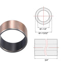 Top Shelf Heavy Duty Sleeve Bearing 1-1/4 Inch Bore X 1-13/32 Inch Outer Diameter X 3/4 Inch Length self lubricating bushing with copper coating.