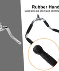 Pro Grade Lat Pulldown Bar Attachment with rubber anti-slip handles for cable machines