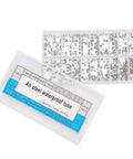Watch Case Tubes Replacement Kit 500 Pcs in 20 Sizes displayed in a plastic organizer