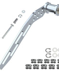 Universal Minibike Chain Tensioner With Roller Bracket Replacement For Coleman CT200U, shown with mounting components