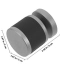 Slick Hidden Door Handle Featuring One Sided Deadbolt Lock European Style Luxury Bedroom Privacy Latch Straight Up Solid Black Build 2.36 inches tall, black and silver finish.