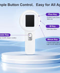 Autofocus Digital Microscope Portable Handheld Scope With 2In IPS Screen And Dual LED Lights 10-200X Zoom showing buttons