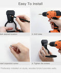 Installation steps for Heavy Duty Bike Wall Mount With Fixed Hook 2 Pack Iron Bike Hanger Brackets For Garage Vertical Storage Rack.