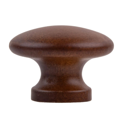 Slick Walnut Wood Drawer Knob With Smooth Round Handle For Antique Cabinet Doors Dresser Drawers And Writing Desks.
