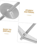 Close-up of carbon steel 15-piece heavy duty toggle bolts and wing nuts kit, showing sturdy material and easy installation.