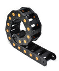 Open Type Drag Chain Cable Carrier With End Connectors R100 Inner 35x75mm 1 Meter Black Heavy Duty Reinforced Nylon Cable Chain