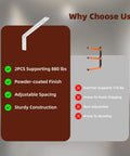 Comparison of Heavy Duty 20 Inch L Shelf Brackets With 880 Lb Load Capacity highlighting features and benefits.