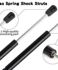 Heavy Duty Gas Struts Deliver Hefty Lift And No Fuss Operation For Tailgates RV Beds Tool Boxes And Outdoor Benches Built Tough To Beat Rust And Keep Seals Tight 2 Pack 10 Inch 100N close-up of gas shock struts showing connectors and quality design