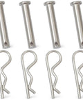 Heavy-Duty Clevis Pin And Clip Kit Replacement For Husqvarna Tiller Drive, Replaces 532132673 And 532003146, silver steel pins and clips