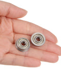 Flanged Ball Bearing 5x16x5mm Double Shield Chrome Steel F625ZZ Built To Last With 18mm Flange Diameter 1mm Flange Thick 20 Pack in hand