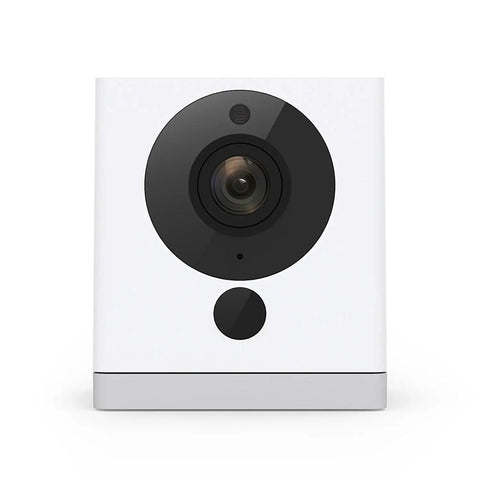 Front view of 1080P HD Indoor WiFi Smart Home Cam With Night Vision And Two Way Audio Works With Alexa And Google Assistant 2 Pack White