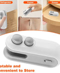 2 In 1 Mini Bag Sealer With Cutter And Magnetic Resealer, portable design for easy storage in fridge, pocket, or drawer.
