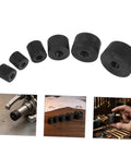 Heavy Duty Machine Shaft End Protectors With Precision Fit For Jjf Gripomatic Pullers and Spindle Axle Safety Covers, black rubber caps.