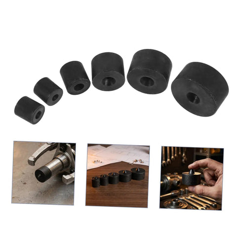 Heavy Duty Machine Shaft End Protectors With Precision Fit For Jjf Gripomatic Pullers and Spindle Axle Safety Covers, black rubber caps.