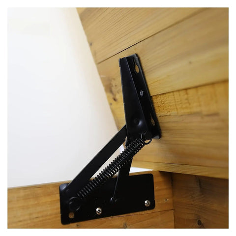 Heavy Duty Steel Spring Lift Top Hinge Set For 80 Degree Folding Cabinet Doors Sofa Beds And Furniture Durable Lift Mechanism