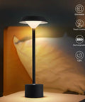 Cordless LED Table Lamp With Rechargeable Battery Dimmable Color Mixing And Touch Control Desk Light on bedside table