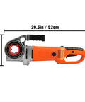 Straight Up Electric Pipe Threader With 2300W Copper Motor dimensions showing 20.5in length and 7.9in height, handheld design.