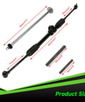 Go Kart Steering Gear Assembly DIY Ready Compatible With Coleman KT196 CK196 RTK200 with dimensions and components shown