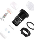 Disassembled Energy Saving LED Indicator Light Kit 12V 24V 110V 20mA Multi Color 22mm Mounting Hole components view